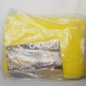 NOS Vintage Calvert Seasonair Thermal Blanket Virgin Acrylic Yellow Full Size
